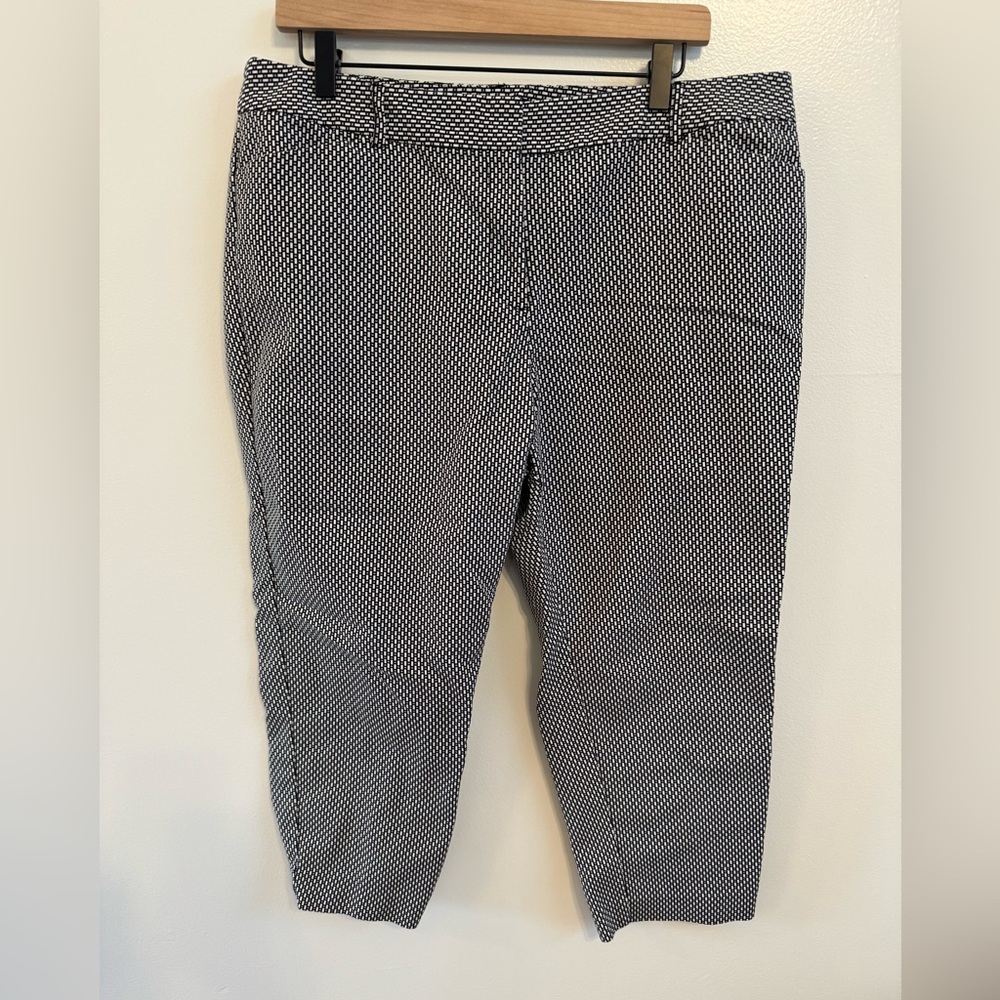 Liz Claiborne Black/White Emma Classic Ankle Pant - Size 16